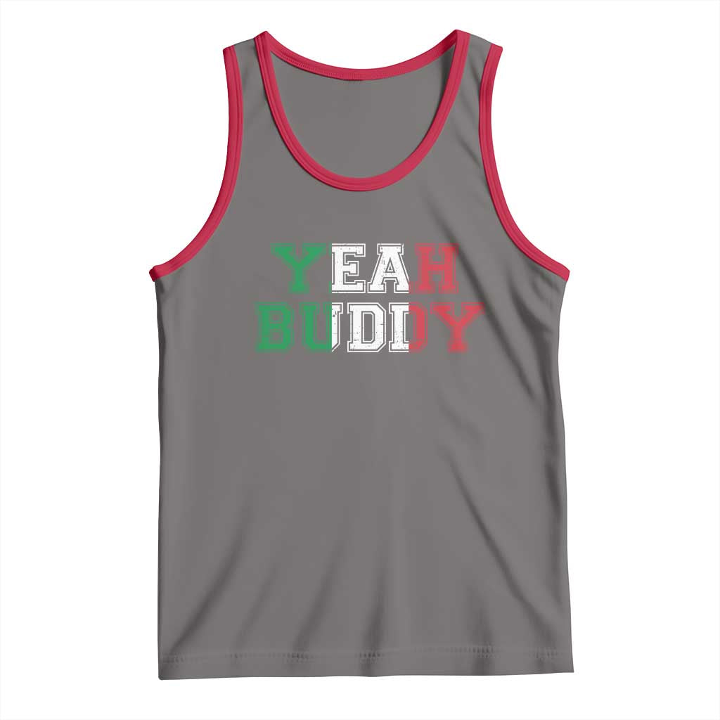 Yeah Buddy Italian Flag Tank Top Vintage Retro - Wonder Print Shop