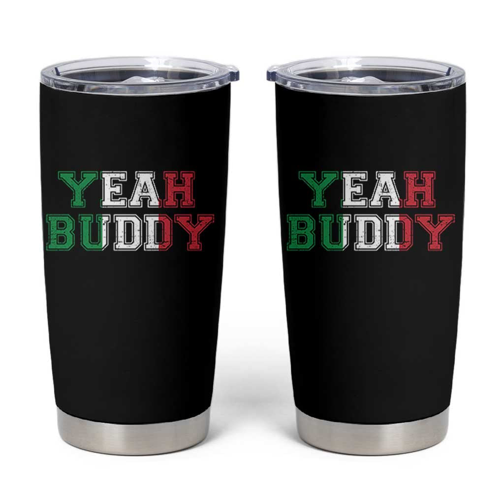 Yeah Buddy Italian Flag Tumbler Cup Vintage Retro - Wonder Print Shop