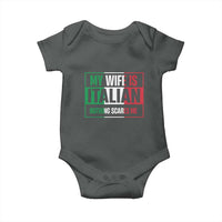 My Wife is Italian Nothing Scares Me Baby Onesie Funny Husband Italia Flag - Wonder Print Shop