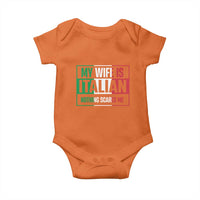 My Wife is Italian Nothing Scares Me Baby Onesie Funny Husband Italia Flag - Wonder Print Shop