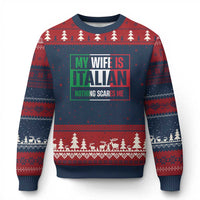 My Wife is Italian Nothing Scares Me Ugly Christmas Sweater Funny Husband Italia Flag - Wonder Print Shop