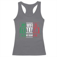 My Wife is Italian Nothing Scares Me Racerback Tank Top Funny Husband Italia Flag - Wonder Print Shop