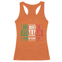 My Wife is Italian Nothing Scares Me Racerback Tank Top Funny Husband Italia Flag - Wonder Print Shop
