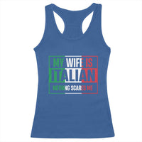 My Wife is Italian Nothing Scares Me Racerback Tank Top Funny Husband Italia Flag - Wonder Print Shop
