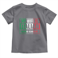 My Wife is Italian Nothing Scares Me Toddler T Shirt Funny Husband Italia Flag - Wonder Print Shop