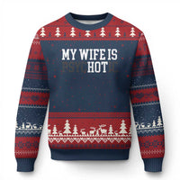 Funny Husband Ugly Christmas Sweater My Wife Is Psychotic Humor Sarcasm - Wonder Print Shop