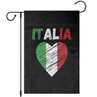 Italian Flag Heart Garden Flag Retro Vintage Italia Graphic