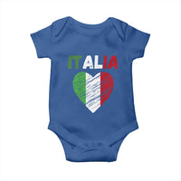 Italian Flag Heart Baby Onesie Retro Vintage Italia Graphic