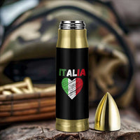 Italian Flag Heart Bullet Tumbler Retro Vintage Italia Graphic
