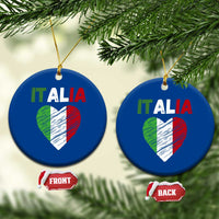 Italian Flag Heart Ceramic Ornament Retro Vintage Italia Graphic
