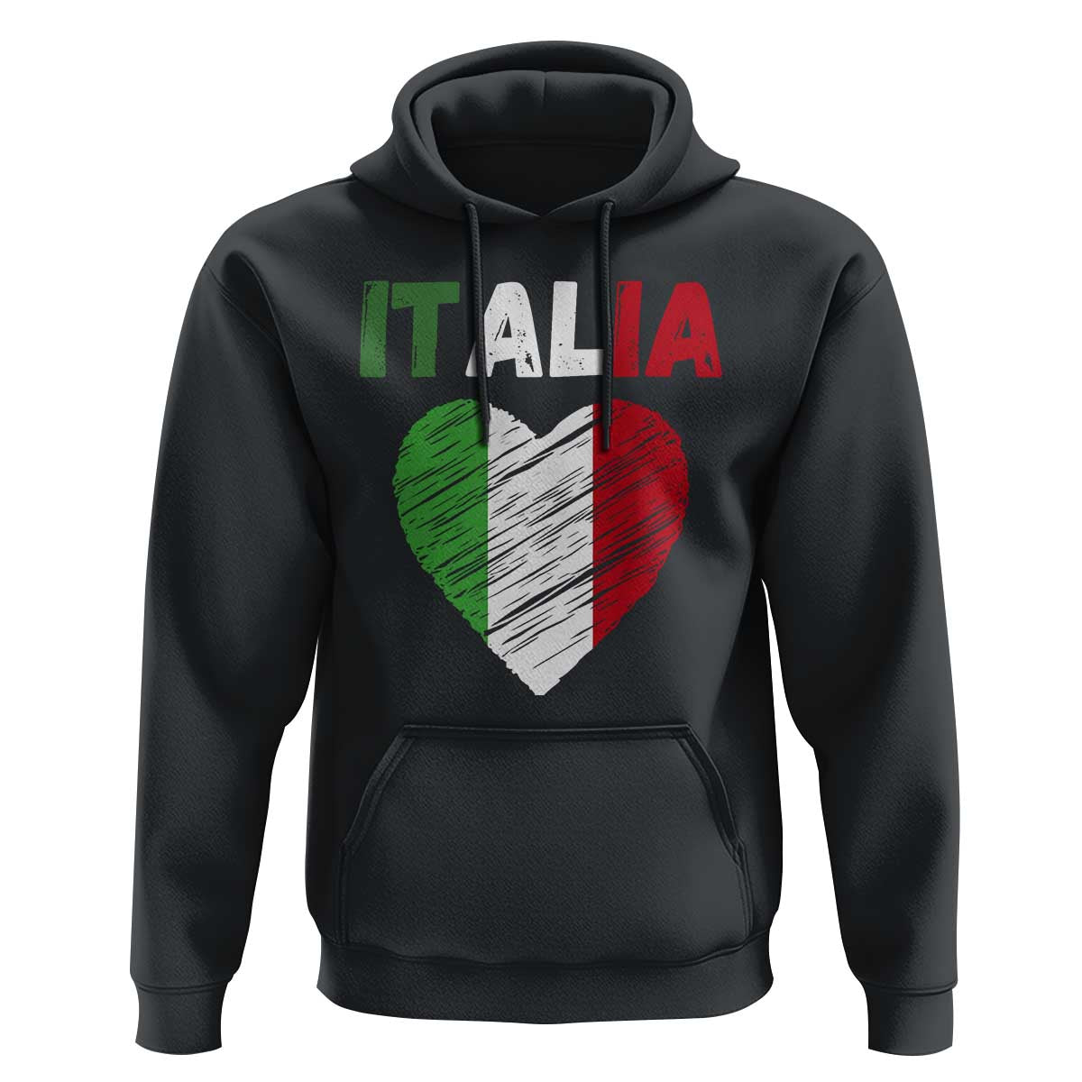 Italian Flag Heart Hoodie Retro Vintage Italia Graphic