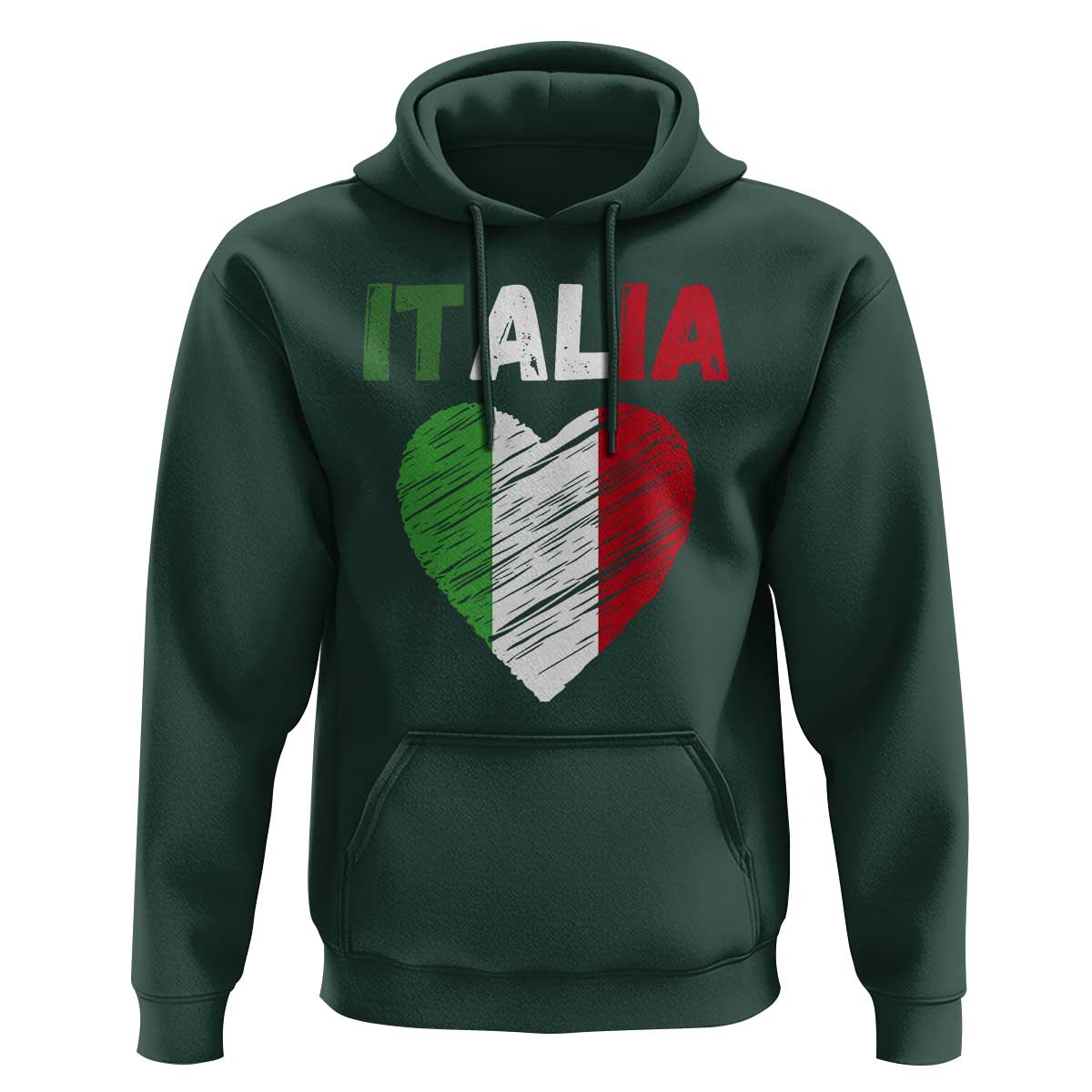 Italian Flag Heart Hoodie Retro Vintage Italia Graphic