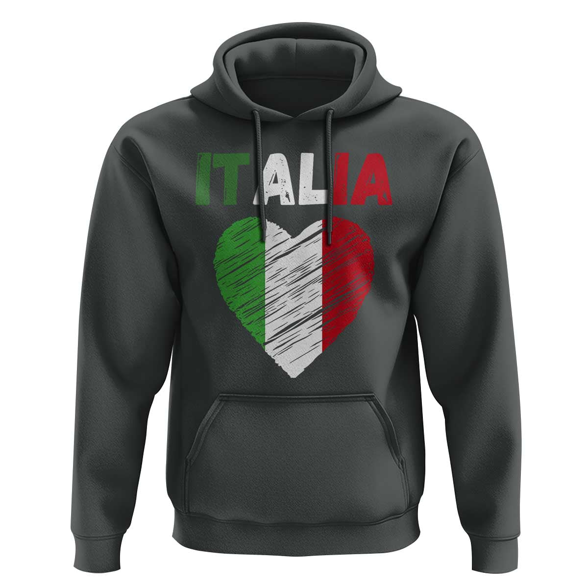 Italian Flag Heart Hoodie Retro Vintage Italia Graphic