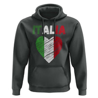Italian Flag Heart Hoodie Retro Vintage Italia Graphic