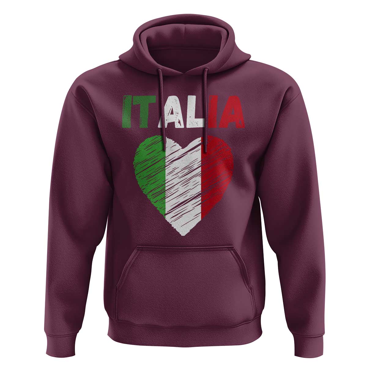 Italian Flag Heart Hoodie Retro Vintage Italia Graphic