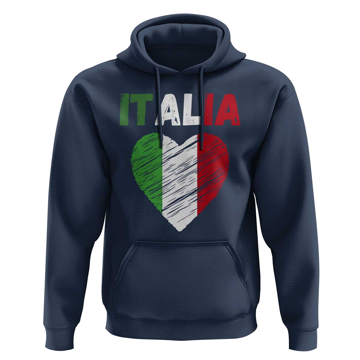 Italian Flag Heart Hoodie Retro Vintage Italia Graphic