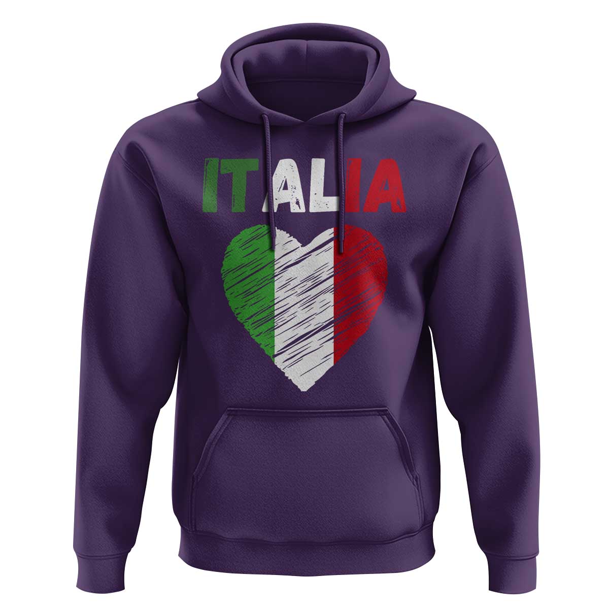 Italian Flag Heart Hoodie Retro Vintage Italia Graphic