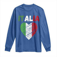 Italian Flag Heart Long Sleeve Shirt Retro Vintage Italia Graphic