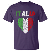 Italian Flag Heart T Shirt Retro Vintage Italia Graphic