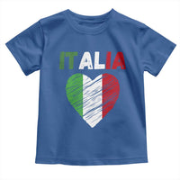 Italian Flag Heart Toddler T Shirt Retro Vintage Italia Graphic