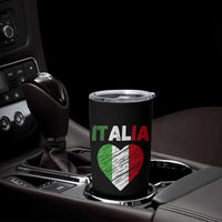 Italian Flag Heart Tumbler Cup Retro Vintage Italia Graphic
