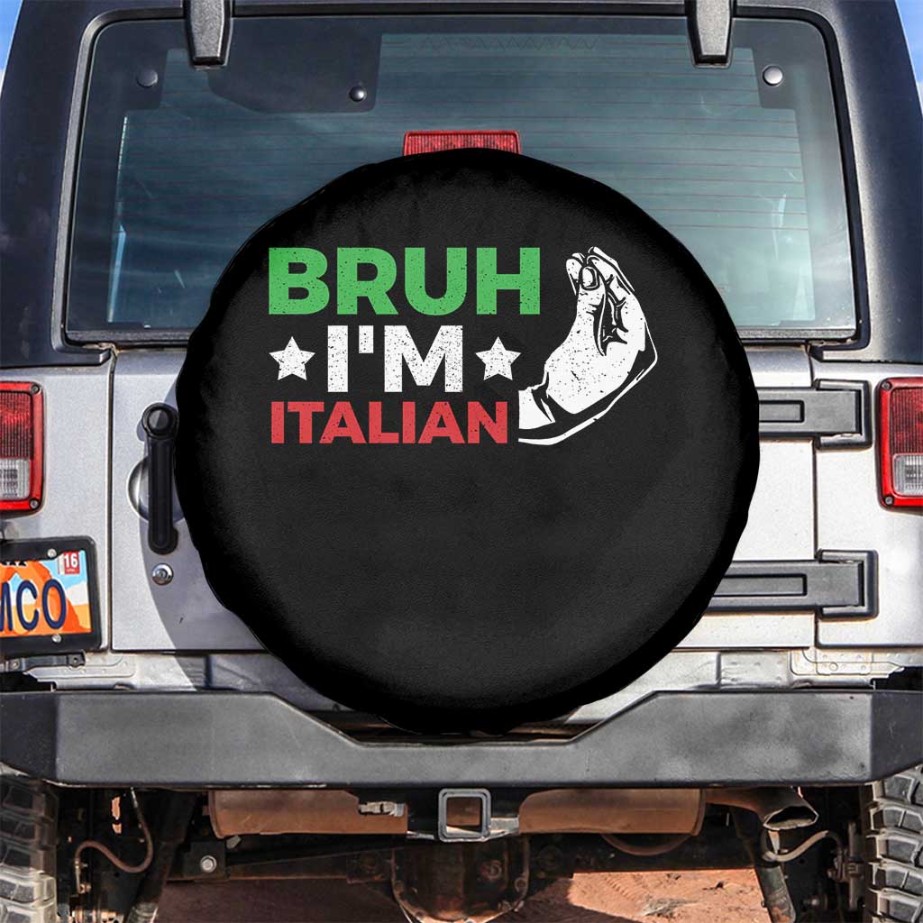 Bruh Im Italian Spare Tire Cover Italy Flag Italian Festival Funny Italian - Wonder Print Shop
