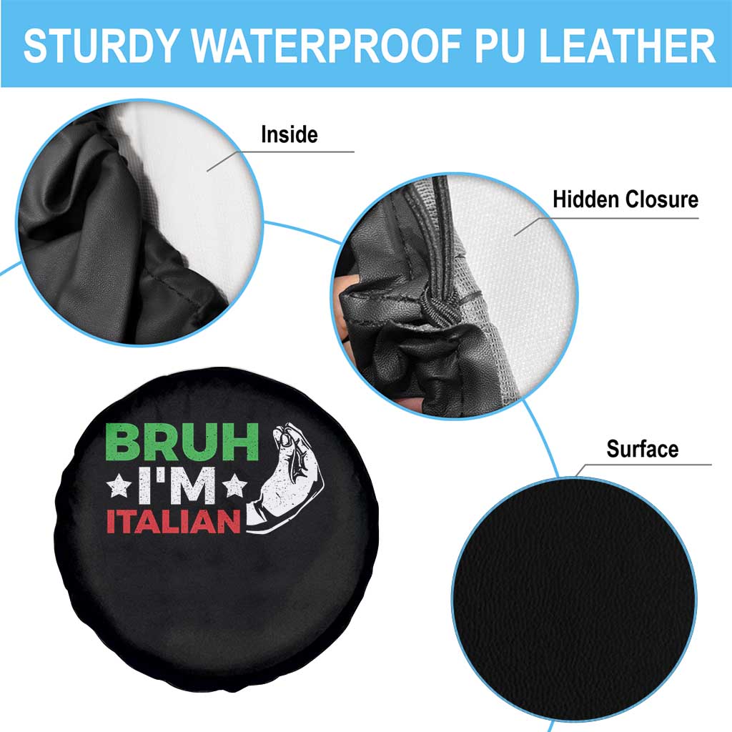 Bruh Im Italian Spare Tire Cover Italy Flag Italian Festival Funny Italian - Wonder Print Shop