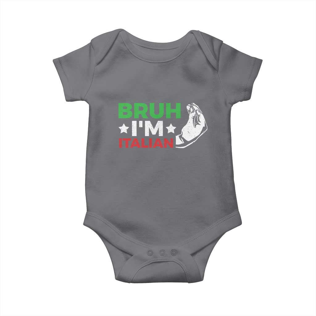 Bruh Im Italian Baby Onesie Italy Flag Italian Festival Funny Italian - Wonder Print Shop