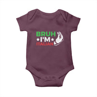 Bruh Im Italian Baby Onesie Italy Flag Italian Festival Funny Italian - Wonder Print Shop