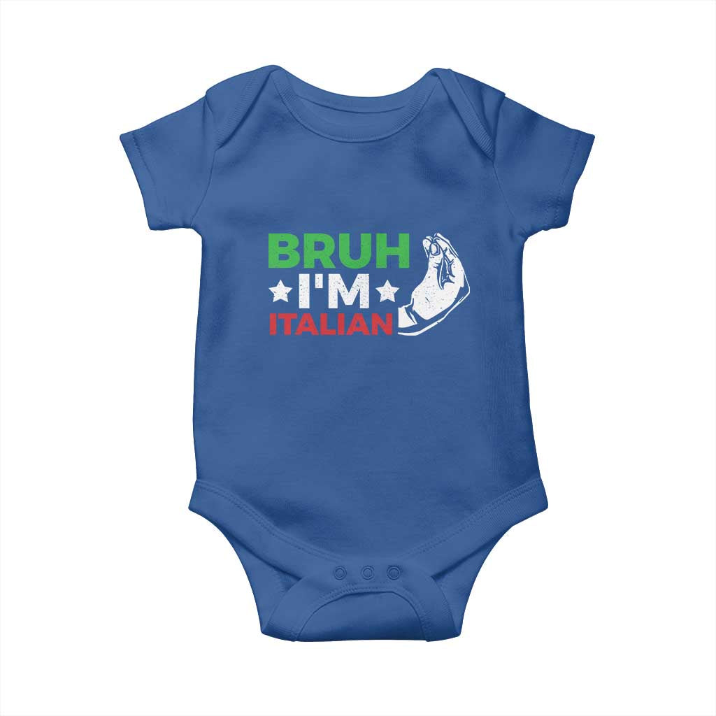 Bruh Im Italian Baby Onesie Italy Flag Italian Festival Funny Italian - Wonder Print Shop