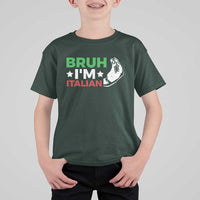 Bruh Im Italian T Shirt For Kid Italy Flag Italian Festival Funny Italian - Wonder Print Shop