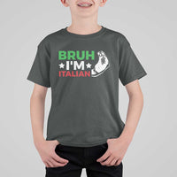 Bruh Im Italian T Shirt For Kid Italy Flag Italian Festival Funny Italian - Wonder Print Shop