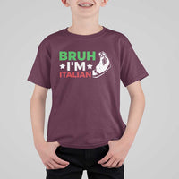Bruh Im Italian T Shirt For Kid Italy Flag Italian Festival Funny Italian - Wonder Print Shop