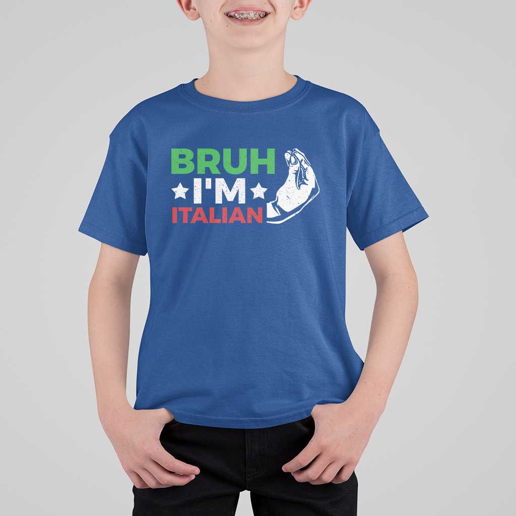 Bruh Im Italian T Shirt For Kid Italy Flag Italian Festival Funny Italian - Wonder Print Shop