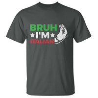 Bruh Im Italian T Shirt Italy Flag Italian Festival Funny Italian - Wonder Print Shop