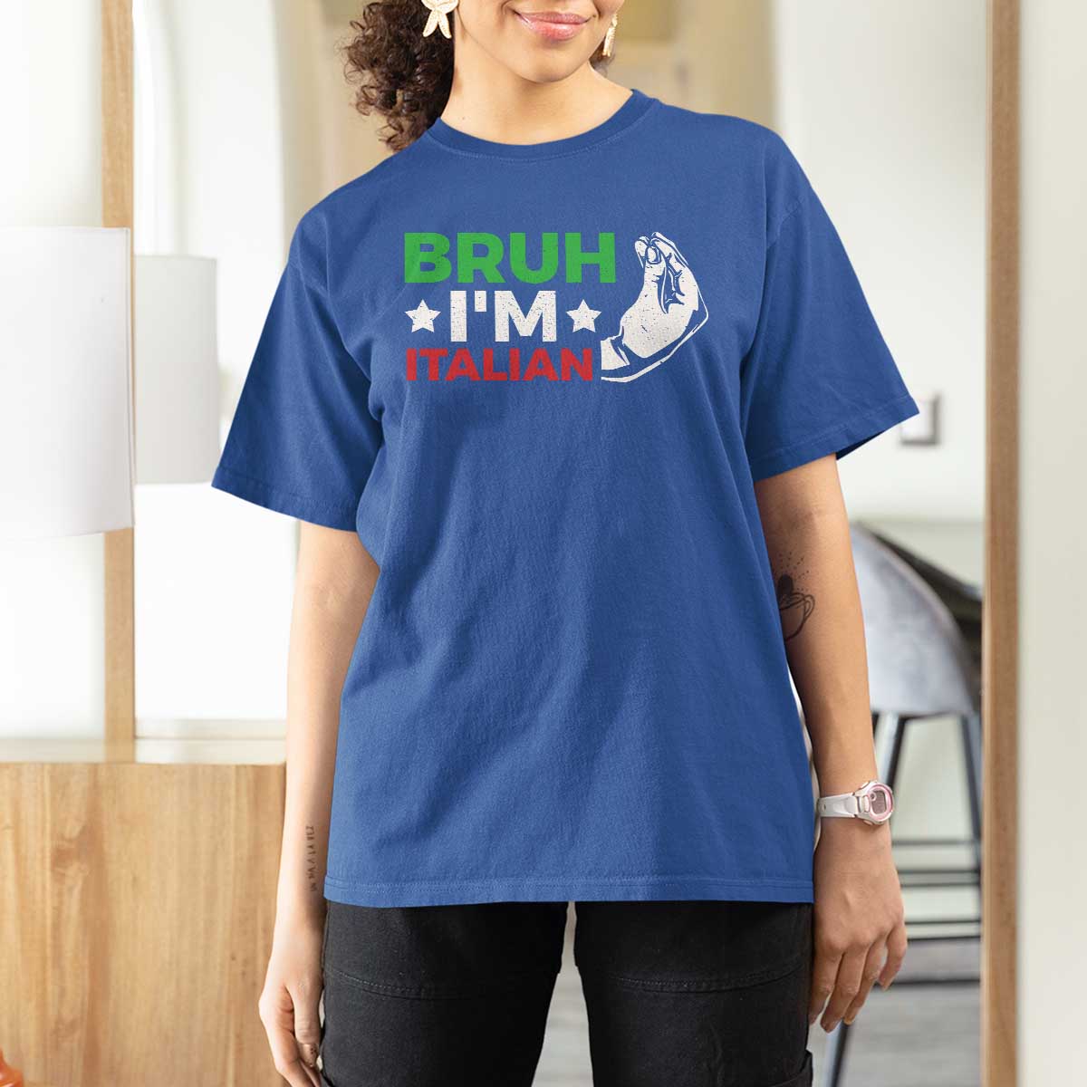 Bruh Im Italian T Shirt For Women Italy Flag Italian Festival Funny Italian - Wonder Print Shop