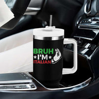 Bruh Im Italian Tumbler With Handle Italy Flag Italian Festival Funny Italian - Wonder Print Shop