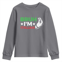 Bruh Im Italian Youth Sweatshirt Italy Flag Italian Festival Funny Italian - Wonder Print Shop