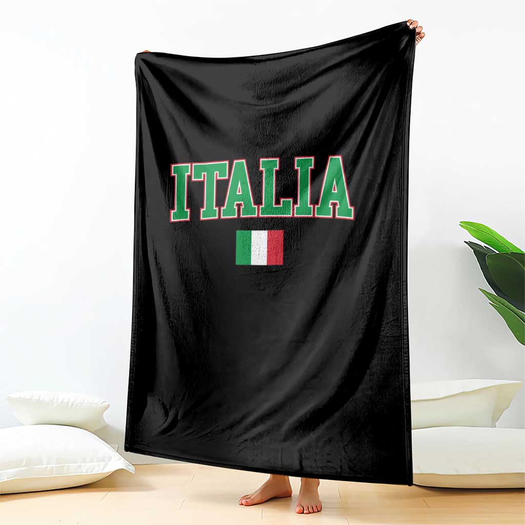 Vintage Italia Throw Blanket Print Retro Varsity Italian Apparel - Wonder Print Shop