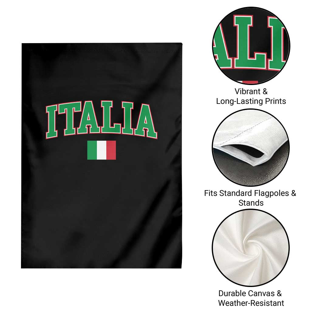 Vintage Italia Garden Flag Print Retro Varsity Italian Apparel - Wonder Print Shop