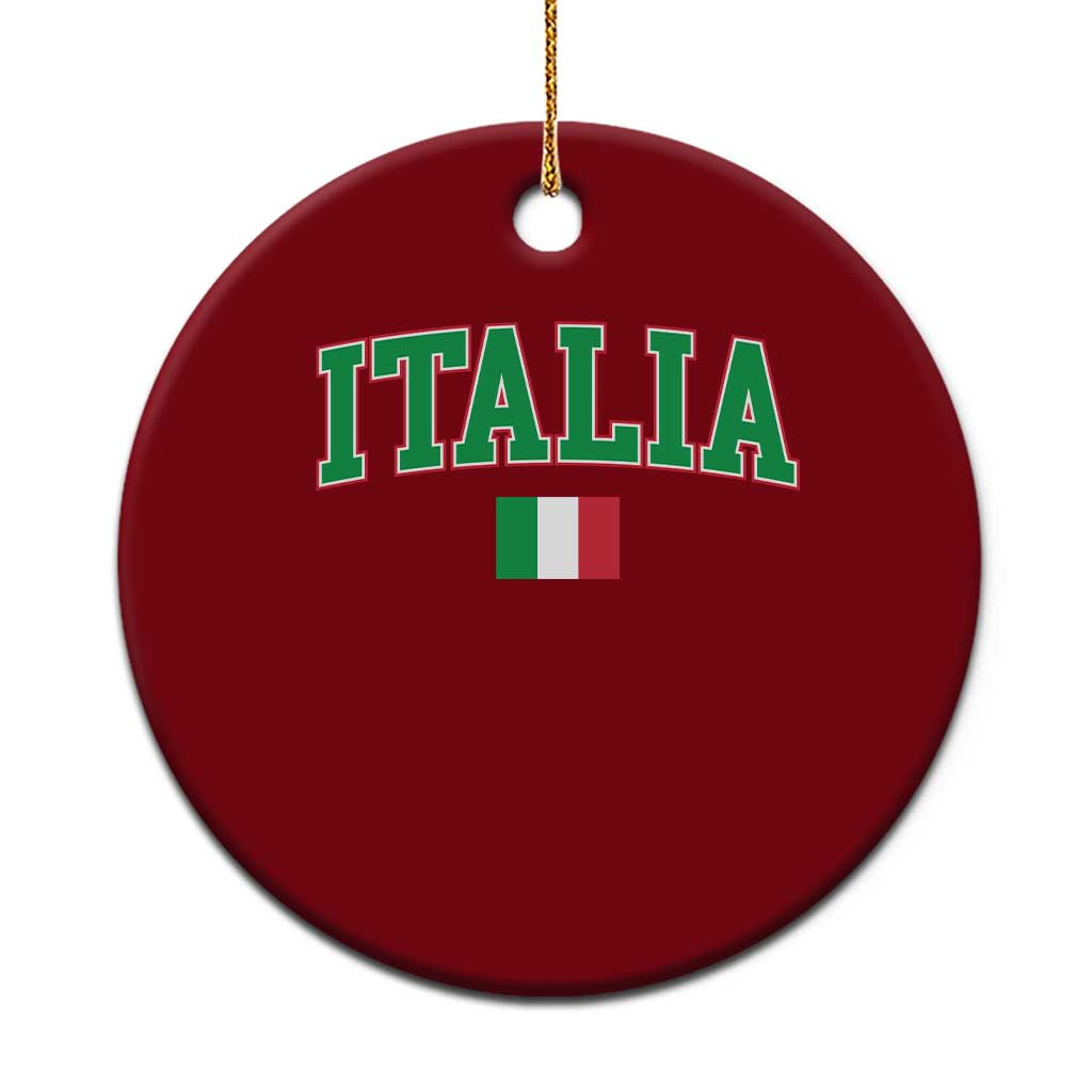 Vintage Italia Ceramic Ornament Print Retro Varsity Italian Apparel - Wonder Print Shop