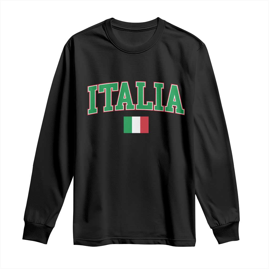Vintage Italia Long Sleeve Shirt Print Retro Varsity Italian Apparel - Wonder Print Shop