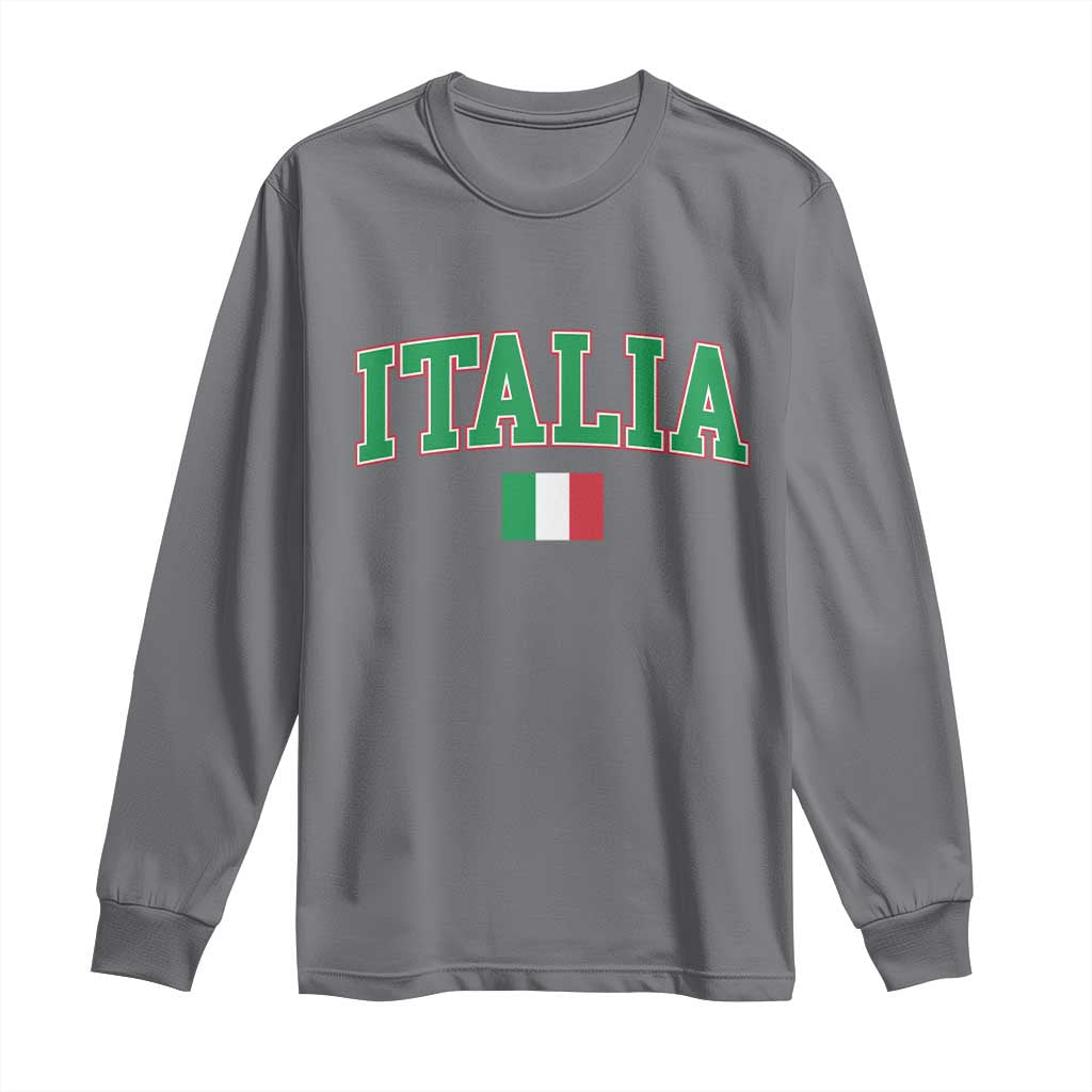 Vintage Italia Long Sleeve Shirt Print Retro Varsity Italian Apparel - Wonder Print Shop