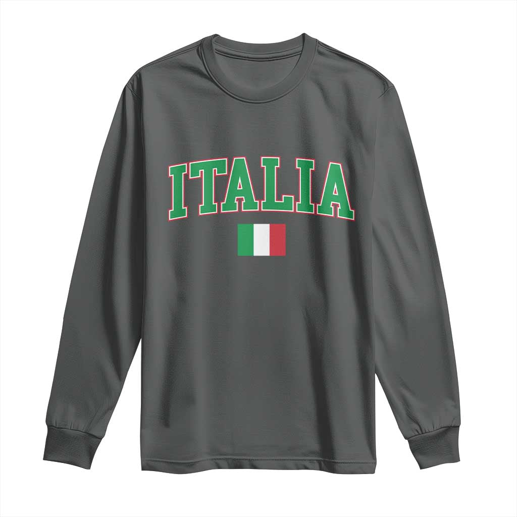 Vintage Italia Long Sleeve Shirt Print Retro Varsity Italian Apparel - Wonder Print Shop
