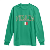 Vintage Italia Long Sleeve Shirt Print Retro Varsity Italian Apparel - Wonder Print Shop