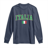 Vintage Italia Long Sleeve Shirt Print Retro Varsity Italian Apparel - Wonder Print Shop