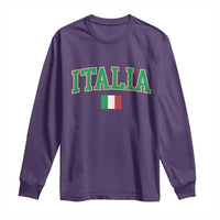 Vintage Italia Long Sleeve Shirt Print Retro Varsity Italian Apparel - Wonder Print Shop