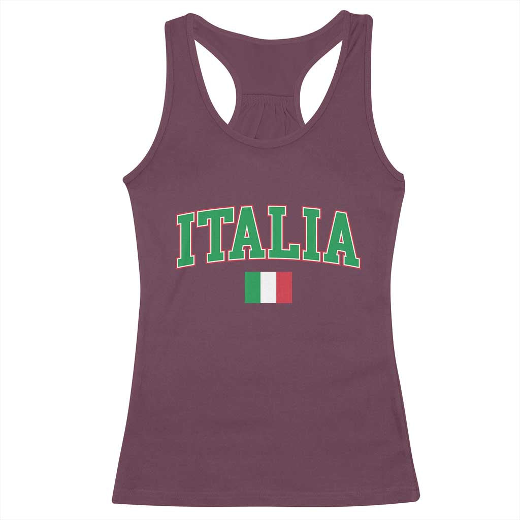 Vintage Italia Racerback Tank Top Print Retro Varsity Italian Apparel - Wonder Print Shop