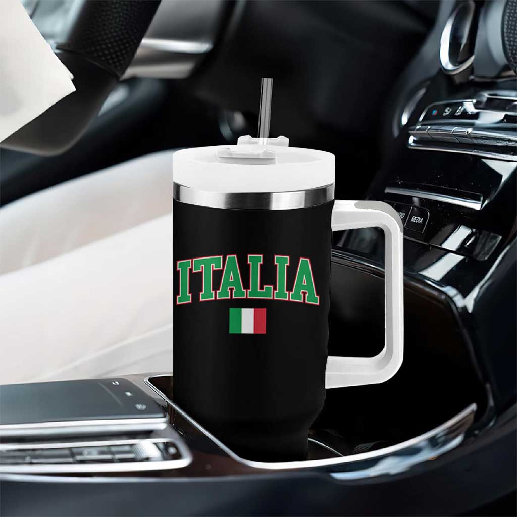 Vintage Italia Tumbler With Handle Print Retro Varsity Italian Apparel - Wonder Print Shop