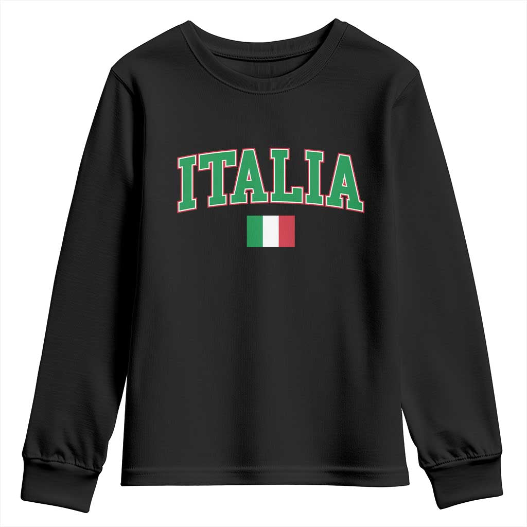 Vintage Italia Youth Sweatshirt Print Retro Varsity Italian Apparel - Wonder Print Shop